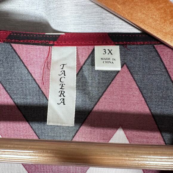 Tacera ZigZag Dress Size 3X Mod Geometric - Picture 4 of 8